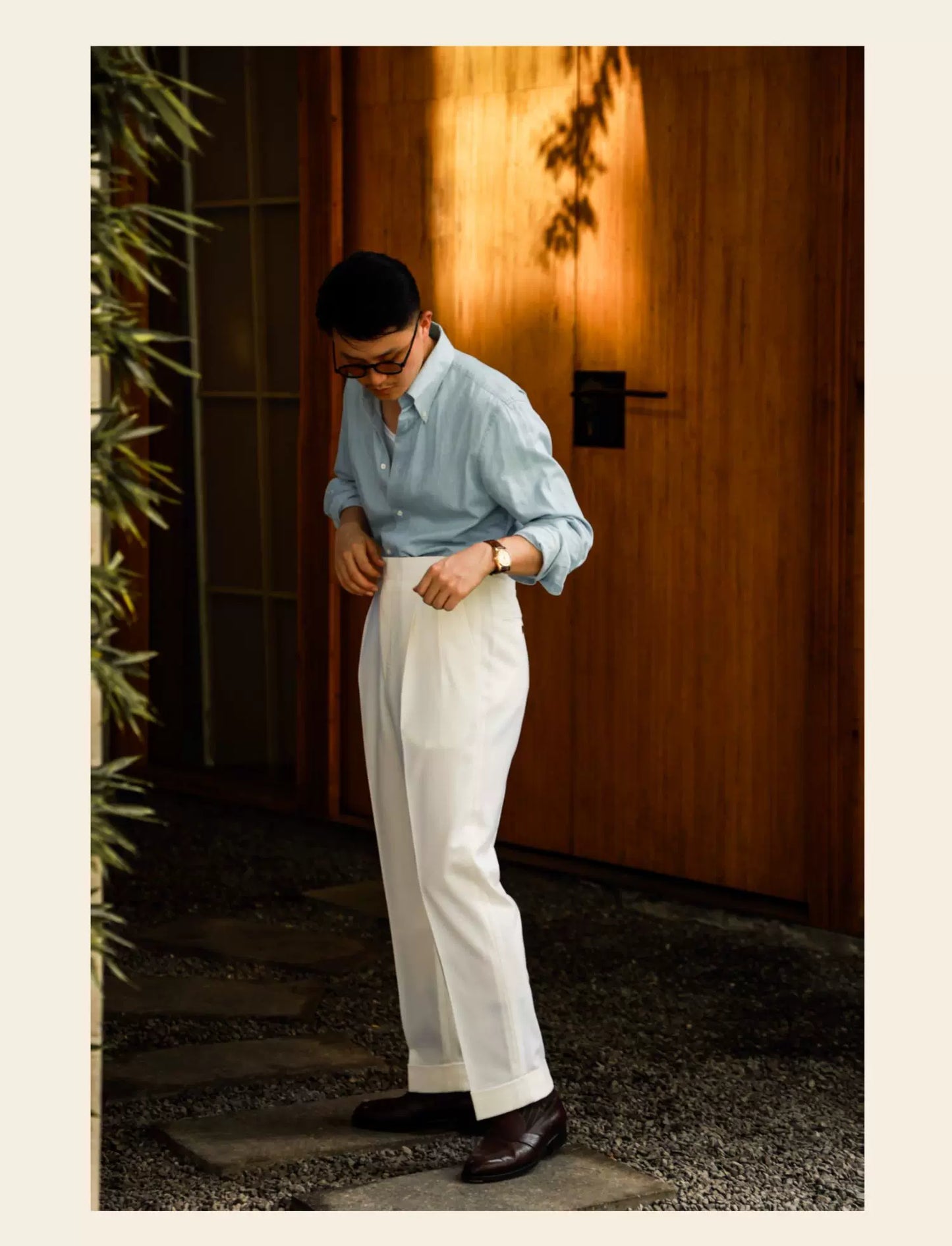Button-Down Collar Shirt — Washed Denim