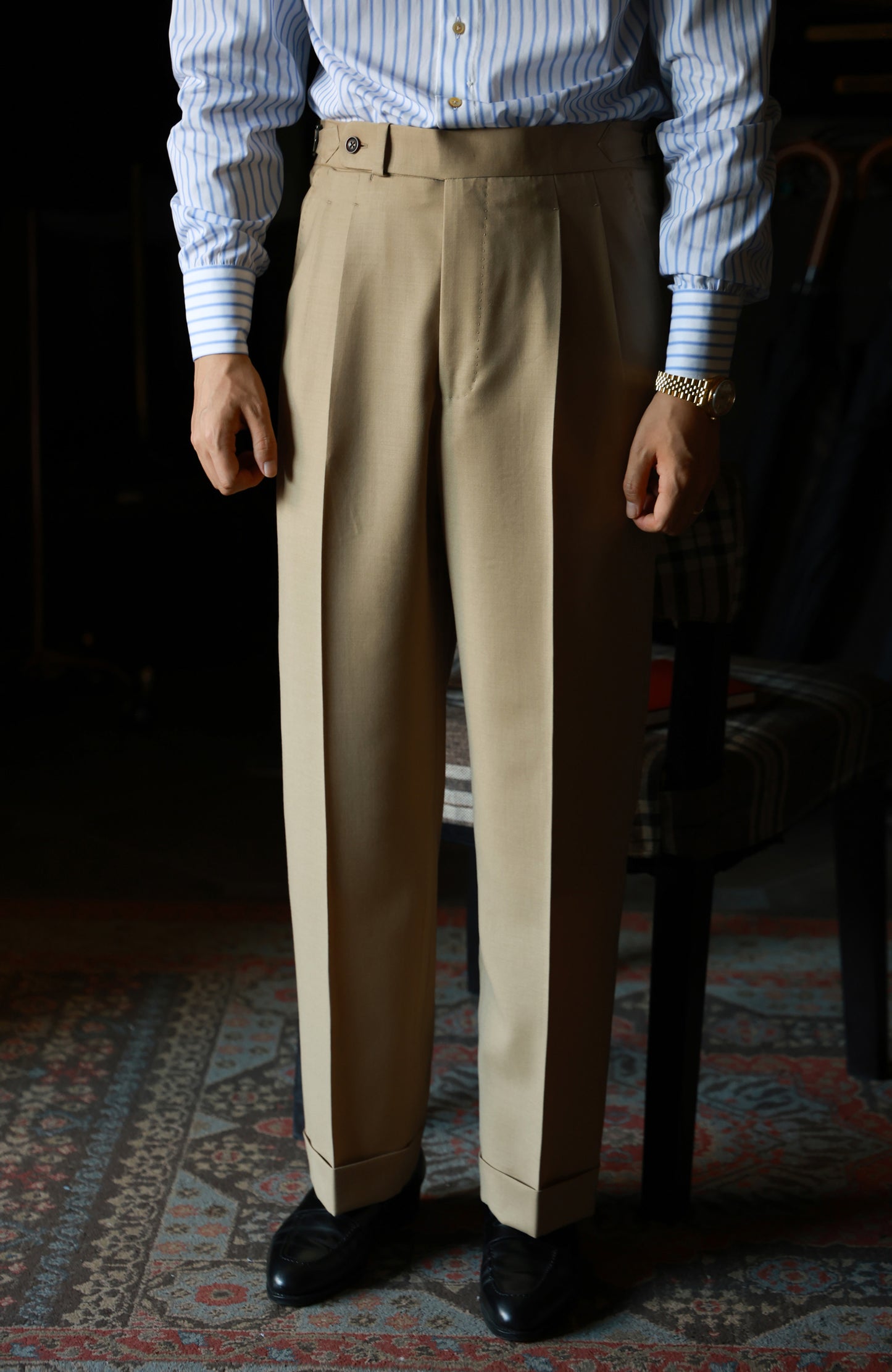 "Autumn Apricot Forest" suit trousers 