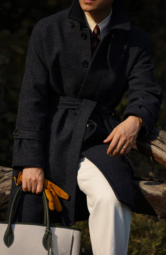 "Smoky Ink" Raglan Sleeve Balmark Coat 