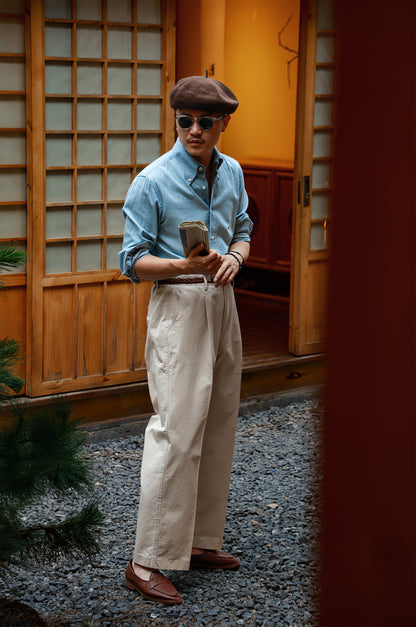 "Burgen Red" Deerskin Lychee Penny Loafer Loafers 