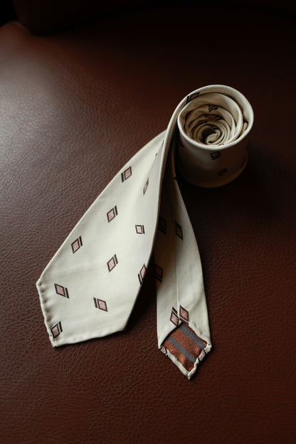 "Diamond Flower Series" tie 3 fold tie 